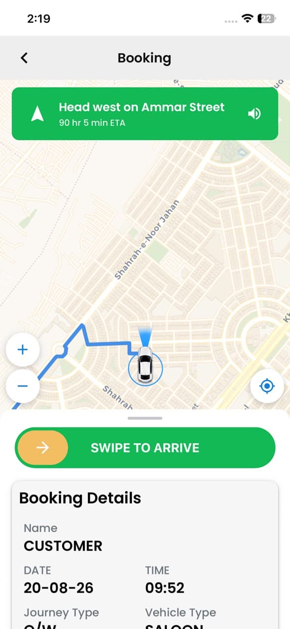 driver app l3 screenshot