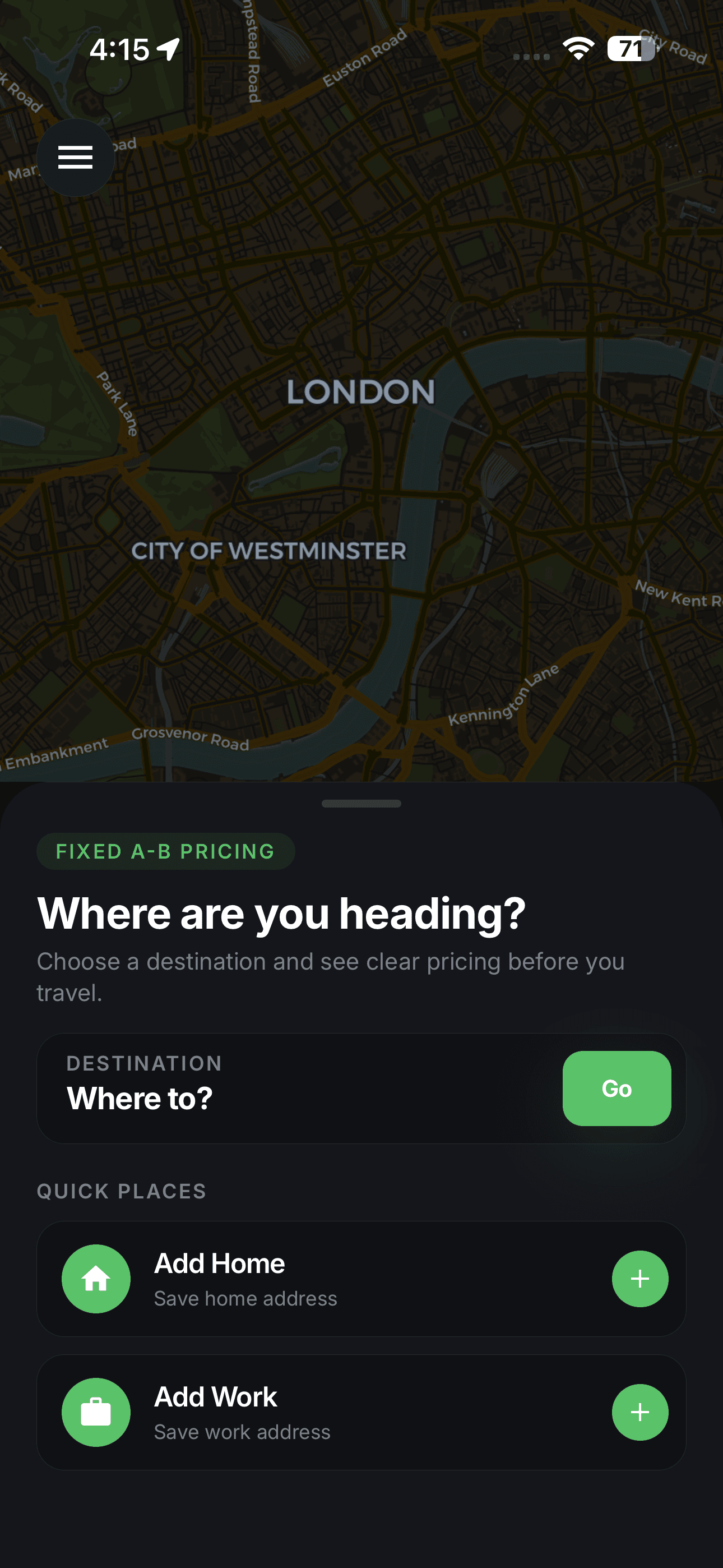 passenger app r1 screenshot