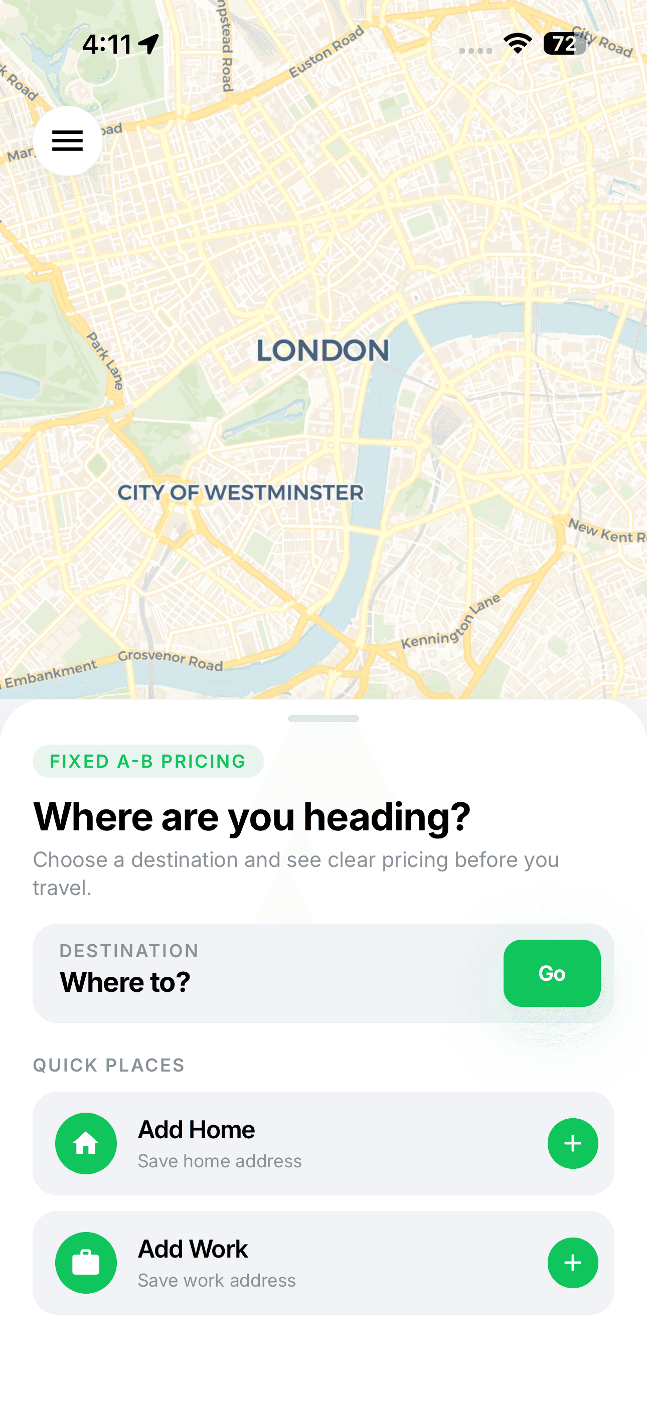 passenger app l1 screenshot
