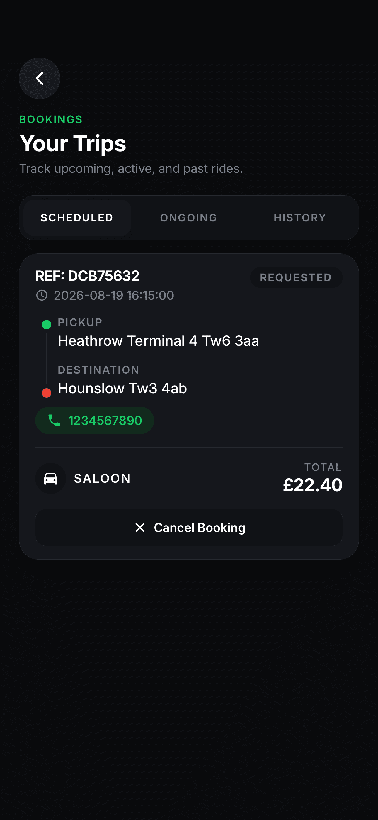 passenger app r3 screenshot