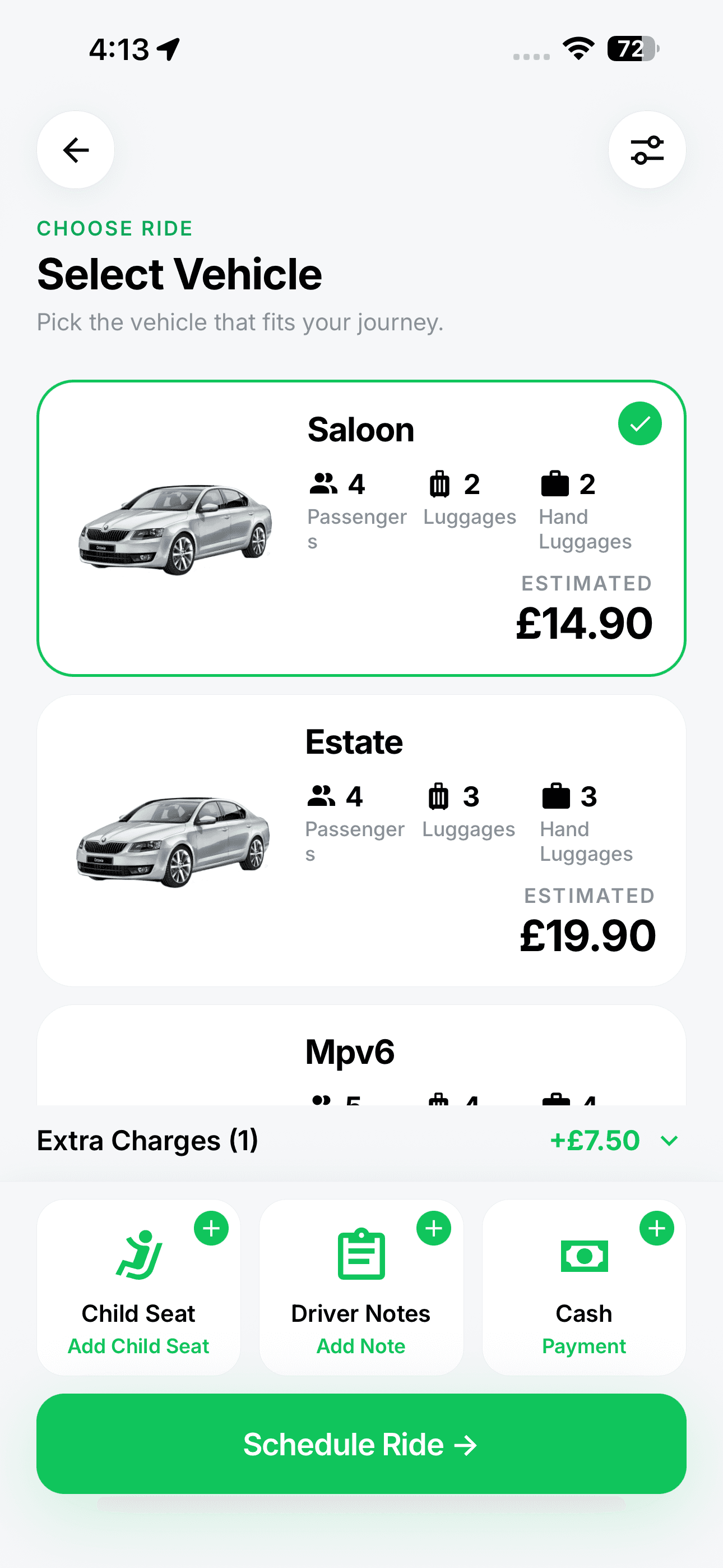 passenger app l2 screenshot